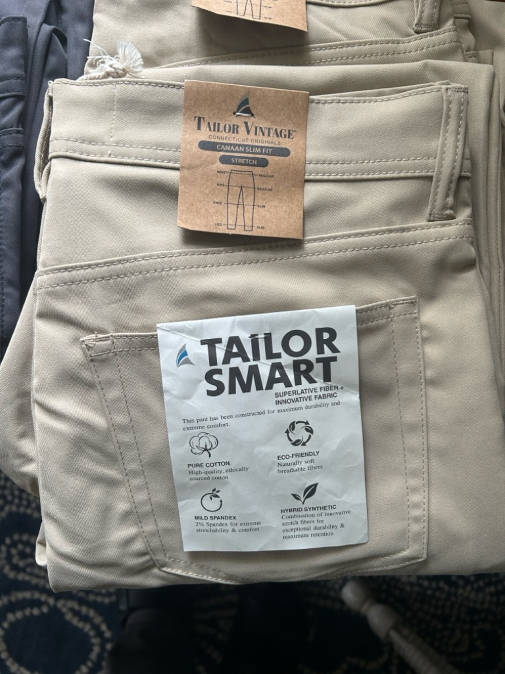 Tailor Vintage Men's Chinos in Light Khaki